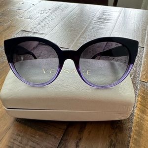 Purple cat eye Versace sunglasses